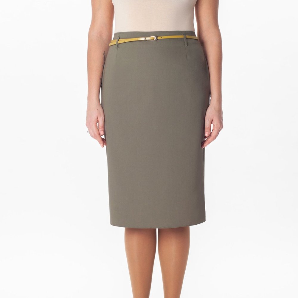Khaki Straight Skirt